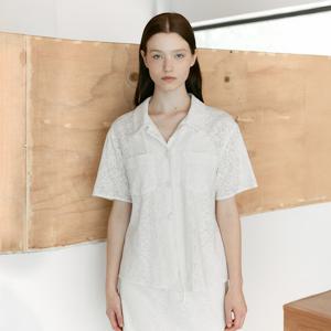 Lace Shirt Collar Blouse VC2573BL501V_2color