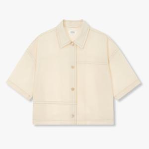 [톰보이] 배색 스티치 폴리 블라우스 91F5221777