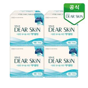 여름생리대 디어스킨 에어쿨링 대형 14개입 4팩