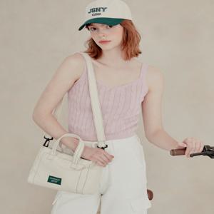 [질스튜어트 액세사리] [[24SS]] WTBA4E952IV [스테디셀러]아이보리 단색 면 토트백 겸 크로스백