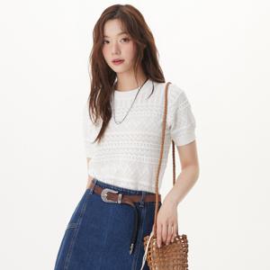 [플라스틱아일랜드] 스카시 조직 반팔니트 PR2KH501