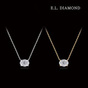 [E.L DIAMOND]18K 랩다이아몬드 1캐럿 오벌 목걸이