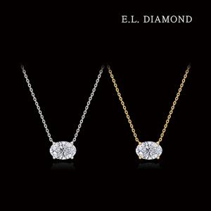 [E.L DIAMOND]18K 랩다이아몬드 2캐럿 오벌 목걸이