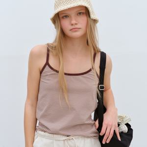 STRIPE SLEEVELESS - MOCHA MOUSSE