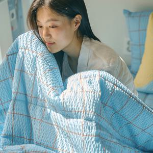 [BWTZ] 블루그리드 뱀부 시어서커 얇은 차렵이불 여름이불 S/SS Q