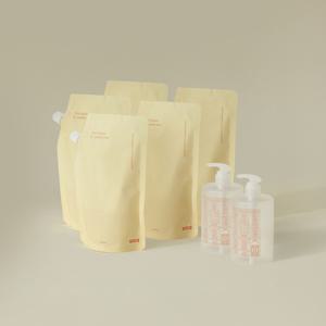 고농축 주방세제 500ml 리필 5개+펌핑용기 2개
