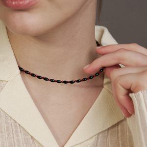 [송소희, 이주빈, 나나 착용] oval bead mix necklace