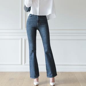 [빼빼] (S~2XL)(숏/베이직/롱)3단기장 빅사이즈 2버튼 하이 세미 부츠컷 데님팬츠