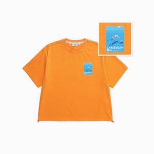 내셔널지오그래픽 여성 크로우 쿨맥스 세미오버핏 반팔 티셔츠 N232WTS420