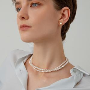 화이트 펄 진주 목걸이 4mm PN04