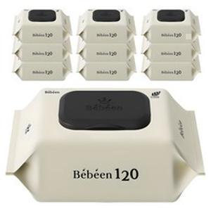 Bebeen 120 영유아물티슈 캡형, 50g, 120매, 10개