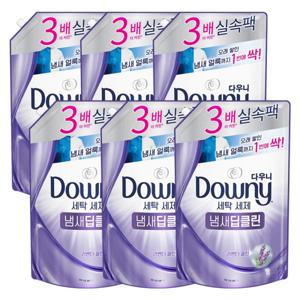 다우니 세탁세제 액체형 딥클린 라벤더 1.4L 리필용 6개/일반드럼 겸용
