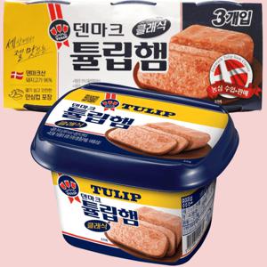 농심 덴마크 튤립 햄 클래식 340g 3개 통조림 340g  3개