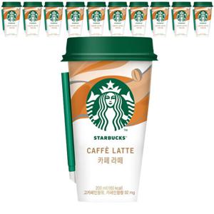 스타벅스 컵커피 카페라떼  200mlX10개+아이스포장