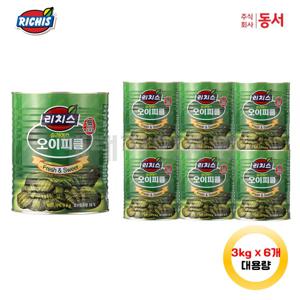동서 리치스 슬라이스 오이피클 3kg 6개 (1박스)