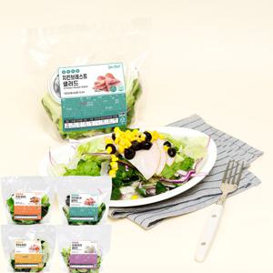 슬림픽 실속형 4종 맛보기 구성 치킨브레스트+꽃맛살+견과+리코타치즈 _소스미포함 상품