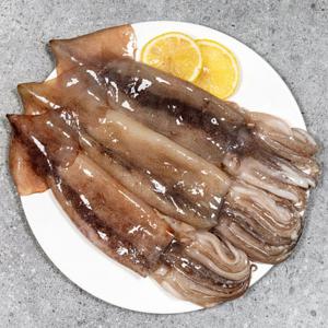 싱싱하게 손질된 생물 통손질 오징어 350g 2미 원양산
