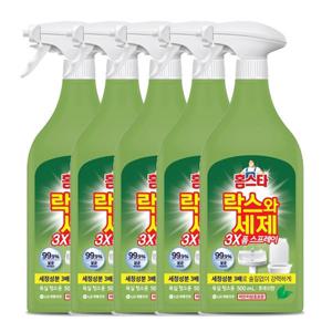 홈스타 락스와세제 욕실청소용 폼 스프레이 후레쉬 500ml 5개