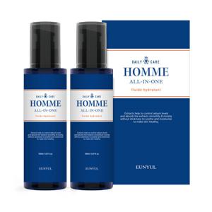 은율 데일리케어 옴므 올인원 150ml 2개 세트/미백 주름개선 이중 기능성/남성화장품/수분 탄력 케어