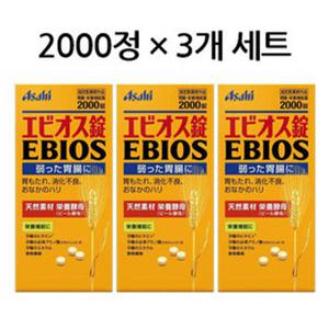 아사히 맥주효모 에비오스 2000정 3정세트