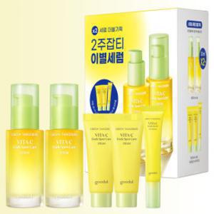 청귤 비타C 잡티세럼 더블시너지 세트 (세럼 30ml2+크림 40ml2+아이크림 15ml)
