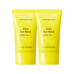 자외서차단·미백·주름개선 1+1 캘리포니아 알로에 데일리 선블럭 SPF50+ PA++++ / 3중기능성