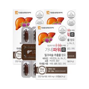 대웅생명과학 가네파워 30캡슐 3박스 3개월분 / 간건강 밀크씨슬 실리마린