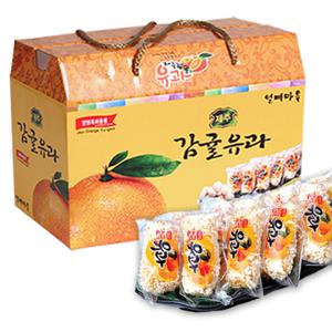 제주 감귤유과 1kg 한과 선물세트 설 추석 부모님 떡 /어버이날선물 카네이션 브로치증정 가정의달 특가