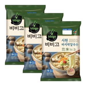 (신세계라이브쇼핑)비비고 시원바지락칼국수642G 2인분 냉동 3개