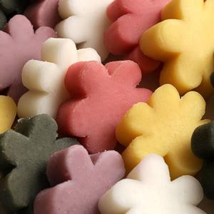 우리쌀 국산 재료만 사용한 오색 꽃 떡국 떡 2팩 알록달록 고운 빚깔 떡국떡500g