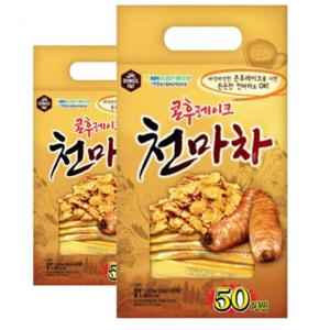엄마선물 동일 콘후레이크 천마차 100T (50T입x2박스) 콘푸레이크 천마 동일천마차 간식 마차 마 학교간식