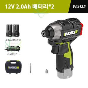 웍스 WU132 충전임팩드라이버 12V 2.0Ah 배터리2개