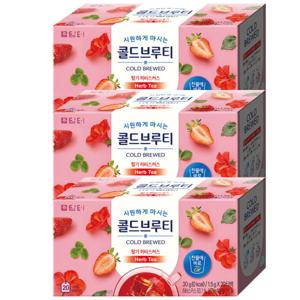 담터 콜드브루티 딸기 히비스커스 20T x 3개 / 북카페 스터디카페 사무실 탕비실 홍차 음료