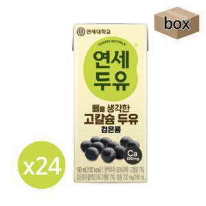 연세두유 고칼슘두유 검은콩 190ML24팩 단백질보충