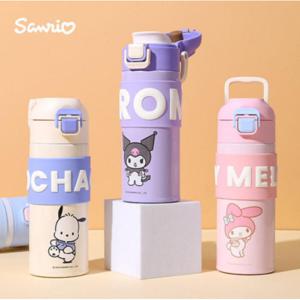 1+1 정품 산리오 원터치 텀블러 보온병 쿠로미 시나모롤 400ml  라이센스 텀블러 최고급 SUS316스테인리스