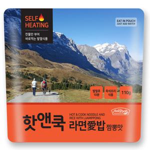 핫앤쿡 발열전투식량 (짬뽕맛) 라면애밥 발열기능포함