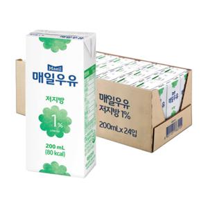 매일 멸균우유 저지방 1% 200ml X 24팩