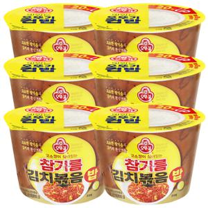 오뚜기 컵밥 참기름 김치볶음밥 x 6개 / 간편식