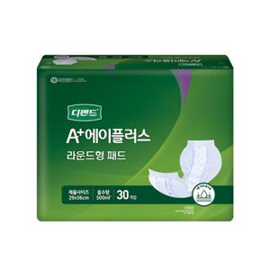 디펜드 에이플러스 속기저귀 라운드형 30개x6팩 성인용 환자용 교체 패드 99%냄새억제효과