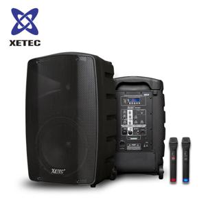 XETEC XT-310T  블루투스 충전식 앰프스피커 무선 핸드마이크2개 10인치 캐리어형 400와트