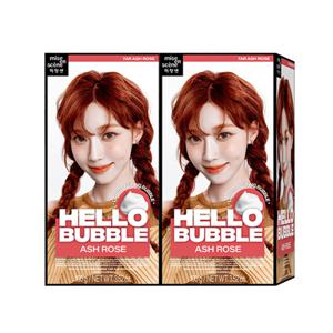 미쟝센 헬로버블 염색약 7R 애쉬로즈 2개/거품염색