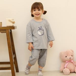 여름 아기옷 국내생산 후르츠 7부상하복 2종세트 돌 두돌 영유아복_그린베베