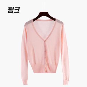 여성 봄여름 가디건 환절기 가디건 (블랙 6컬러 한국당일발송)