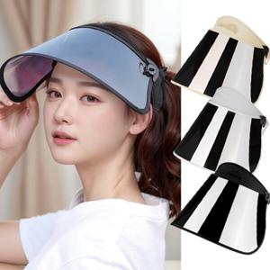 엔비 여성용 풀페이스 썬캡 산책모자 햇빛 가리개 투명 썬블록