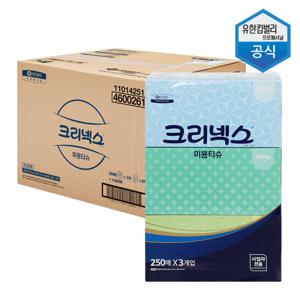 4600261 크리넥스 미용 각티슈 콤비팩 250매 18곽