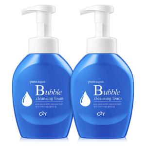 버블 폼클렌징 500ml 2개 약알칼리성 아쿠아 휩 클렌저 세안제 대용량