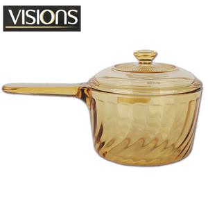 VISIONS 웨이브비젼-1.5L편수 손잡이냄비 튤립내열냄비 강화유리냄비 라면냄비