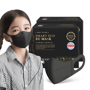 국산 새부리형 일회용 어린이 마스크 EU 블랙 100매