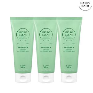 해피바스 마이크로 미셀라 솝베리 클렌징 폼 150g 3개