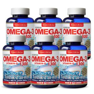 (롯데백화점)(통라이프)프리미엄오메가3 1300+비타민D연어(1302mg X 180캡슐 6개월분) 6병